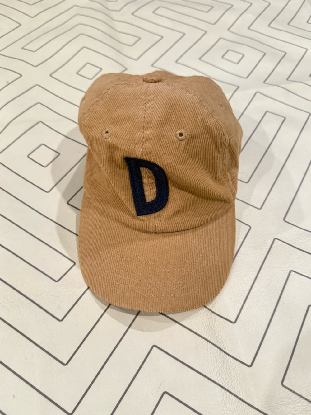 Rey to Z Tan Corduroy 'D' Hat